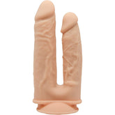 SILEXD - MODELO 1 VIBRADOR DE PENE REALISTA DOBLE PENETRACIÓN PREMIUM SILICONA SILEXPAN 17,5/19,5 CM